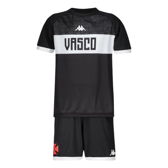 Kit Infantil Kappa Vasco da Gama 2024 Preto e Branco